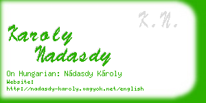karoly nadasdy business card
